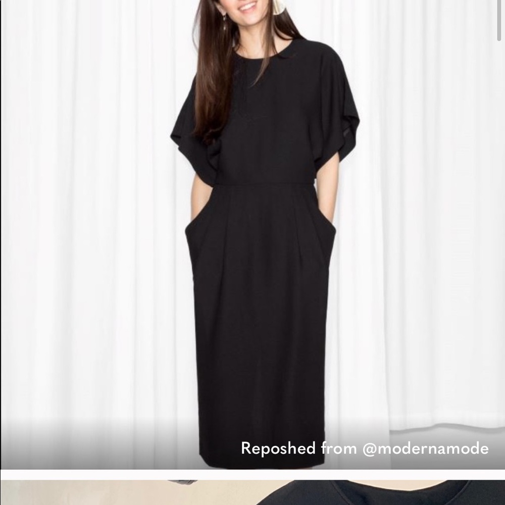 & Other Stories Black Dress size 8